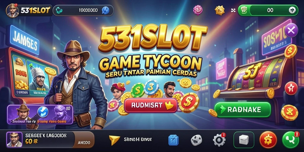 Screenshot gameplay 531SLOT yang menampilkan mesin slot berwarna-warni.