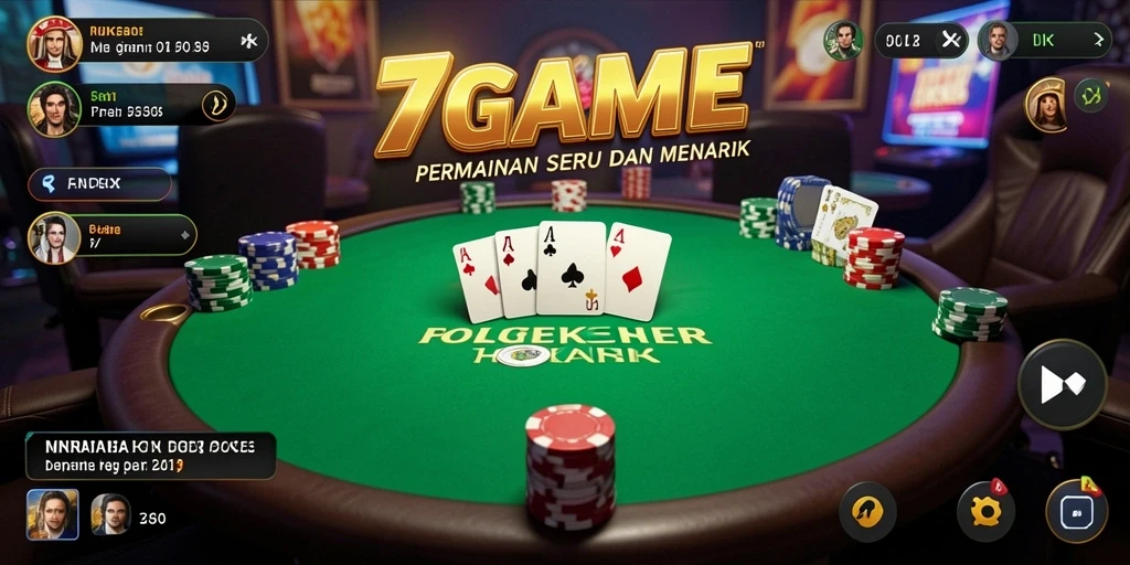 Gambaran gameplay poker yang menegangkan di 7GAME.