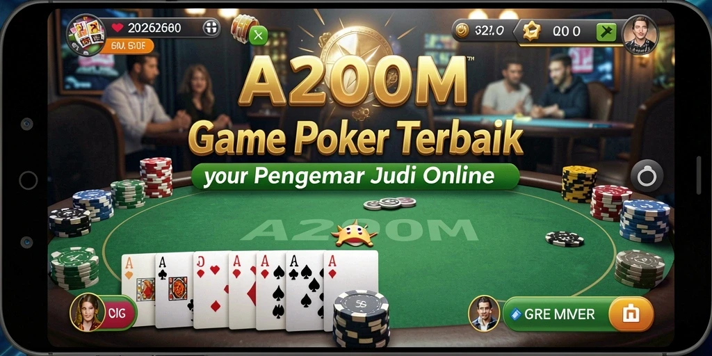 Tampilan menarik dari gameplay poker di A200M.