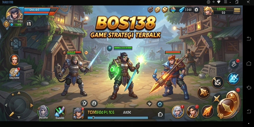 Screenshot gameplay BOS138 menampilkan pertempuran strategis yang mendebarkan.