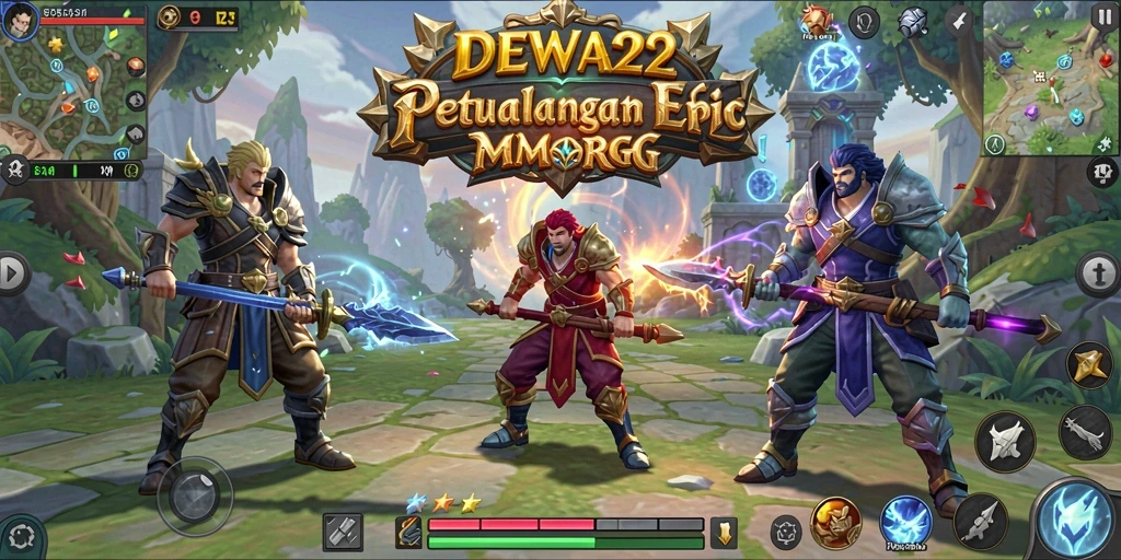 Tampilan gameplay seru dalam DEWA22 yang menggugah semangat petualangan.
