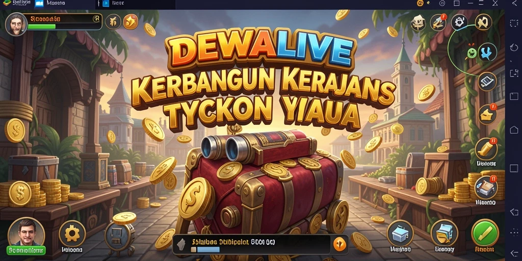 Tampilan gameplay DEWALIVE yang menarik dan penuh strategi Tycoon.