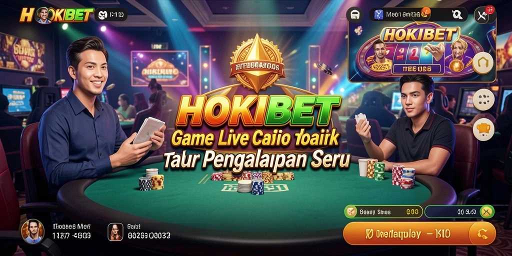 Screenshot HOKIBET menampilkan dealer langsung dalam permainan Live Casino.