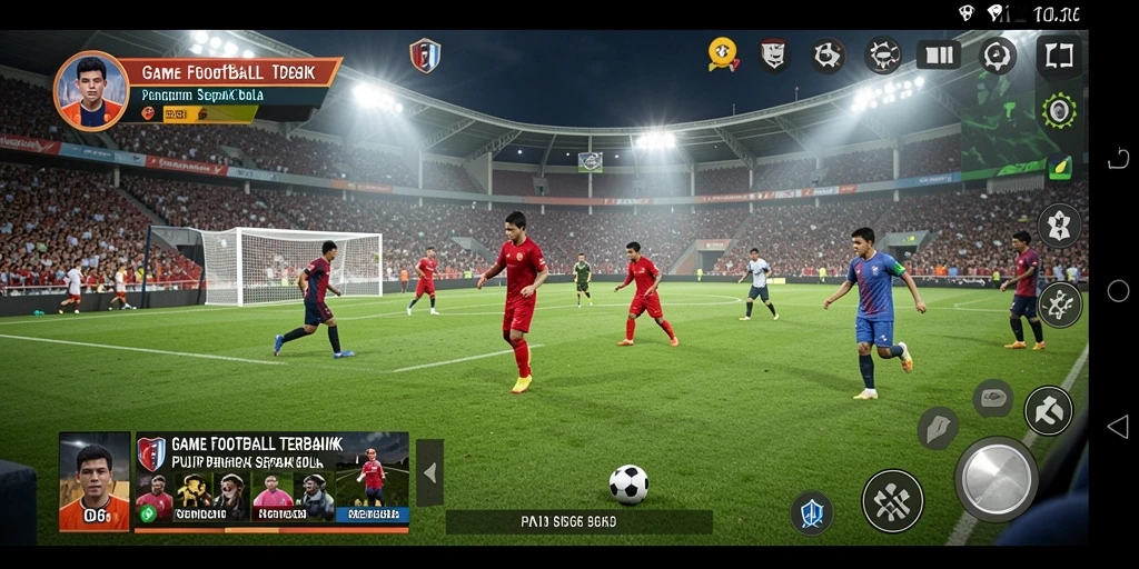 Tangkapan layar utama ID66 menampilkan aksi seru dalam permainan sepak bola.