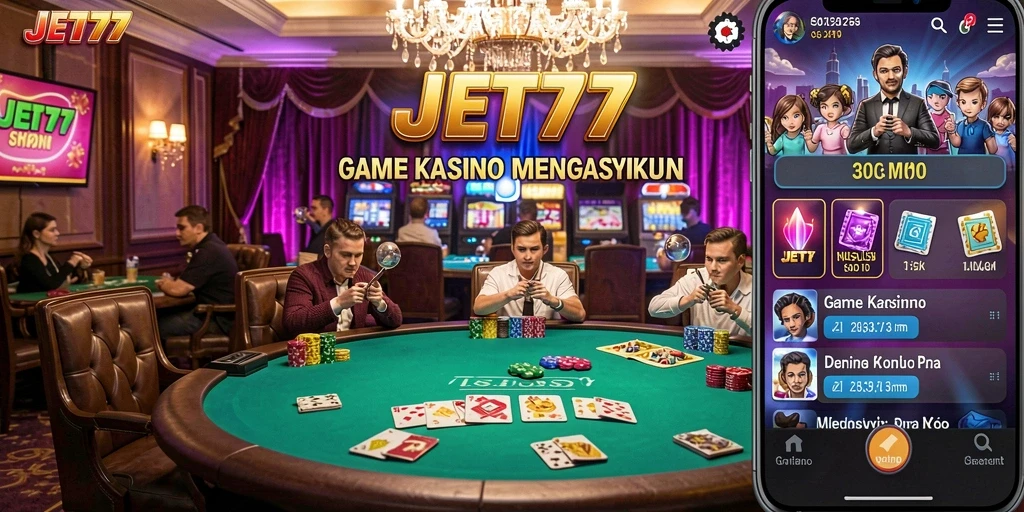 Tampilan gameplay JET77 yang mengasyikkan dan menegangkan.