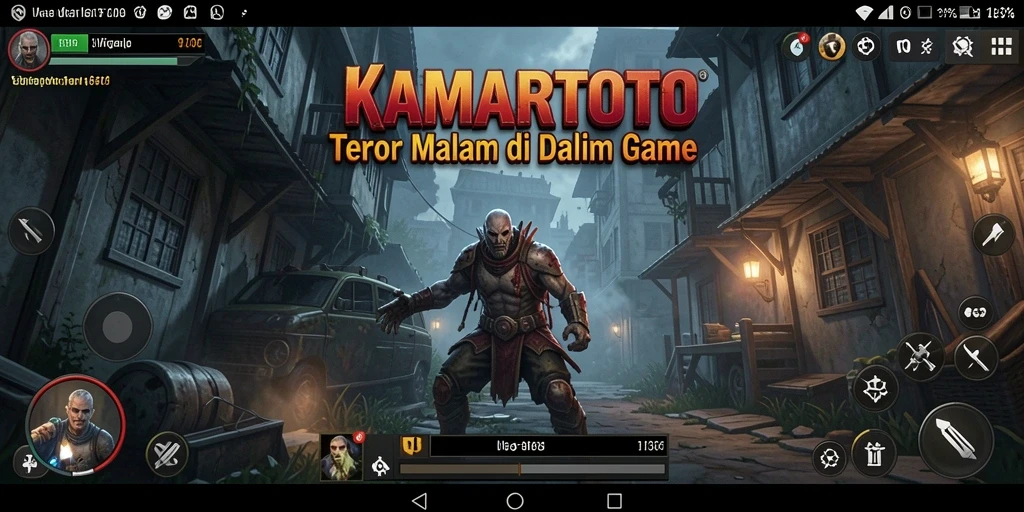 Gameplay menakutkan dalam KAMARTOTO dengan suasana mencekam.