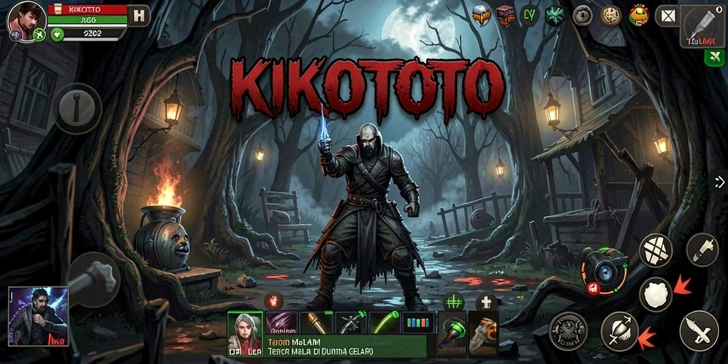 Tampilan gameplay yang menegangkan dan menakutkan dari KIKOTOTO.
