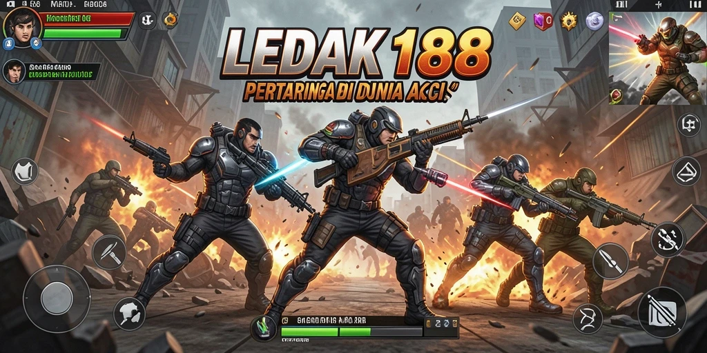 Tangkapan layar LEDAK188 menunjukkan aksi seru dalam pertempuran.