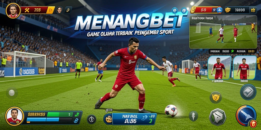 Tampilan gameplay <strong>MENANGBET</strong> menampilkan aksi olahraga seru dan interaksi pengguna.
