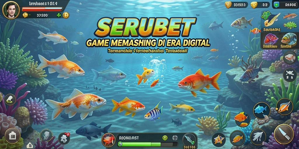 Tampilan gameplay SERUBET yang mendebarkan saat memancing.