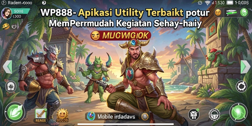 Screenshot utama WP888 menampilkan antarmuka aplikasi Utility yang sederhana dan fungsional.